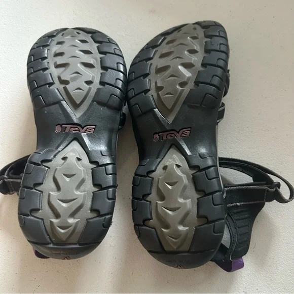 Teva Women's Tirra sandals in black and purple. - Picture 4 of 5